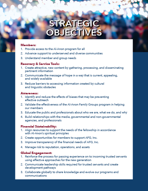 Strategic Objectives of Al-Anon Family Groups, Inc.